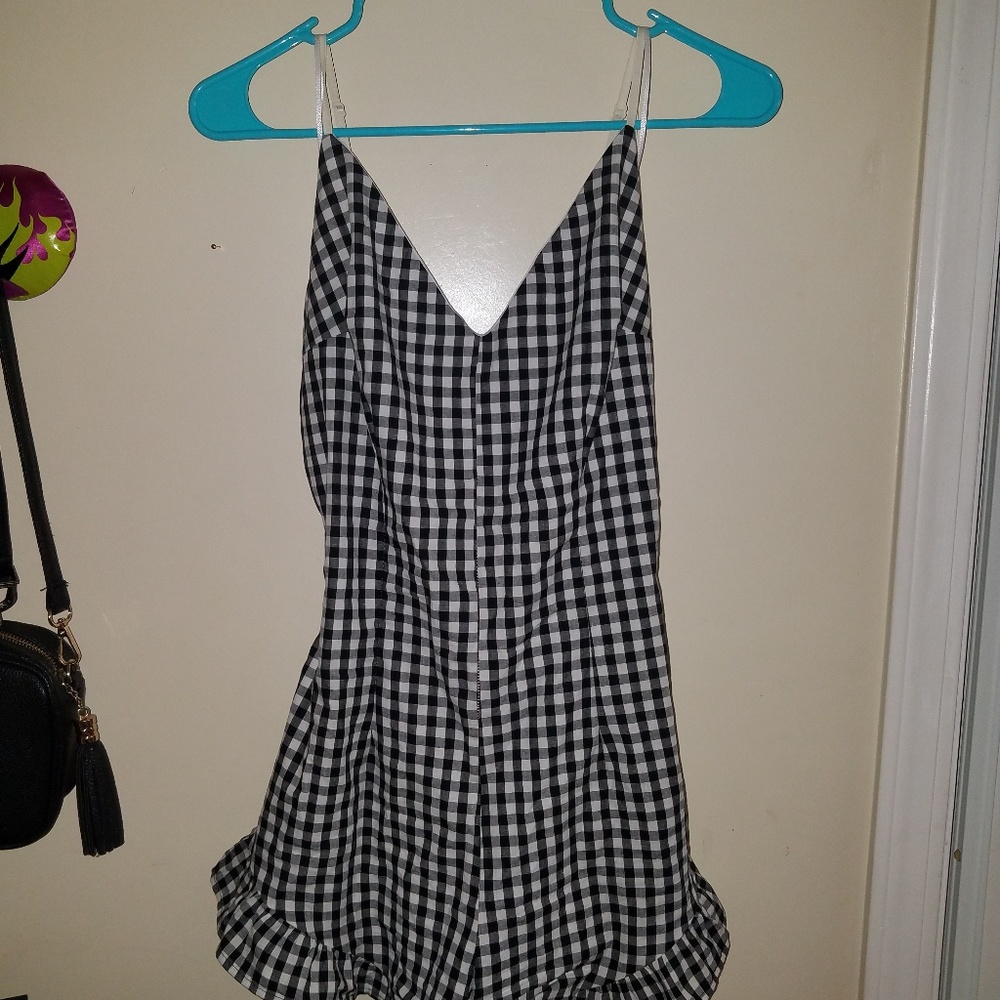 Gingham Romper